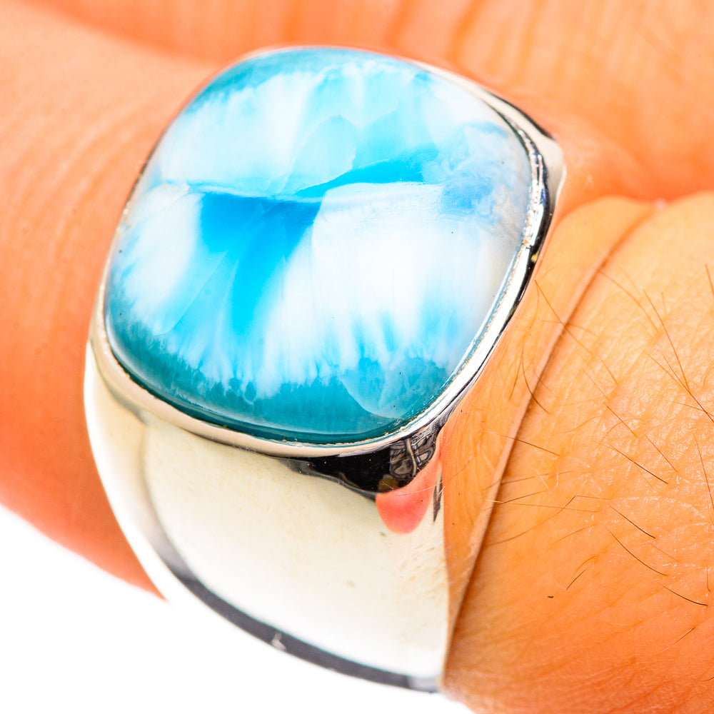 Larimar Rings handcrafted by Anasilvercos - RING124201