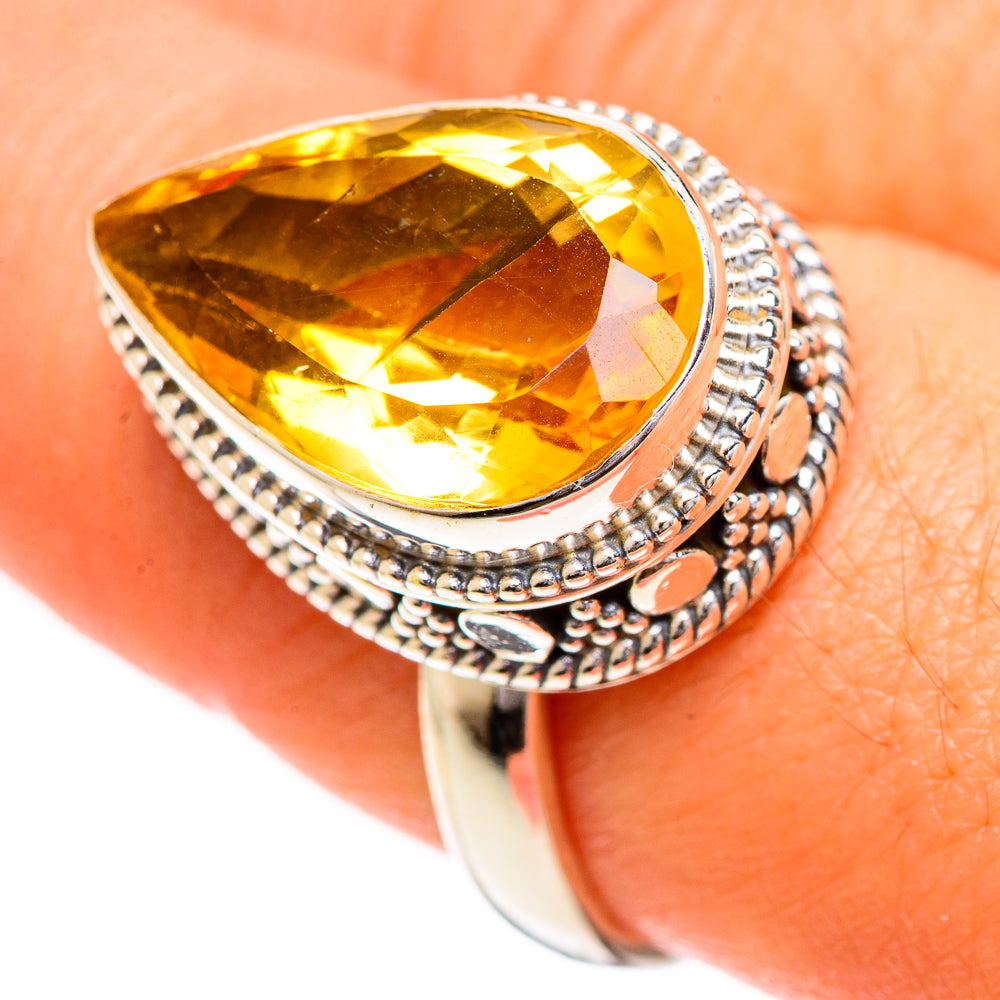 Citrine Rings handcrafted by Anasilvercos - RING124206