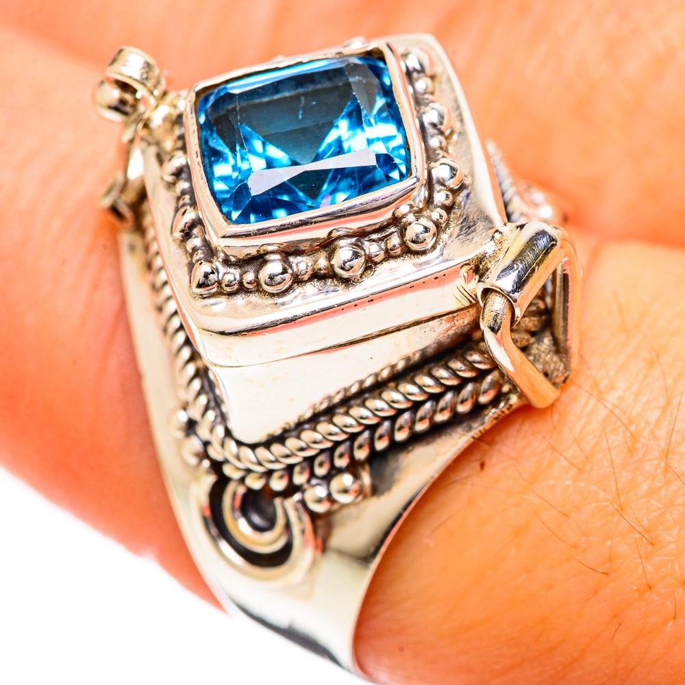Swiss Blue Topaz Rings handcrafted by Anasilvercos - RING124226