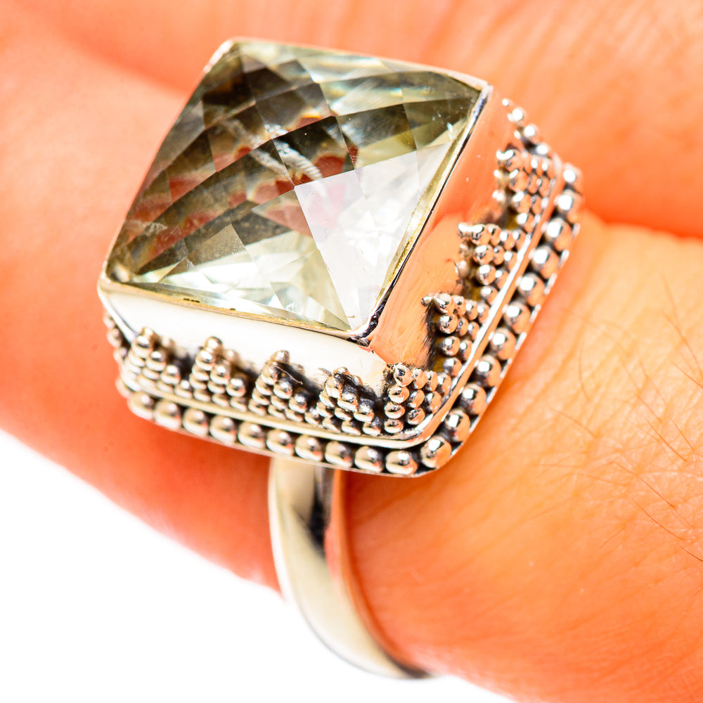 Green Amethyst Rings handcrafted by Anasilvercos - RING124258
