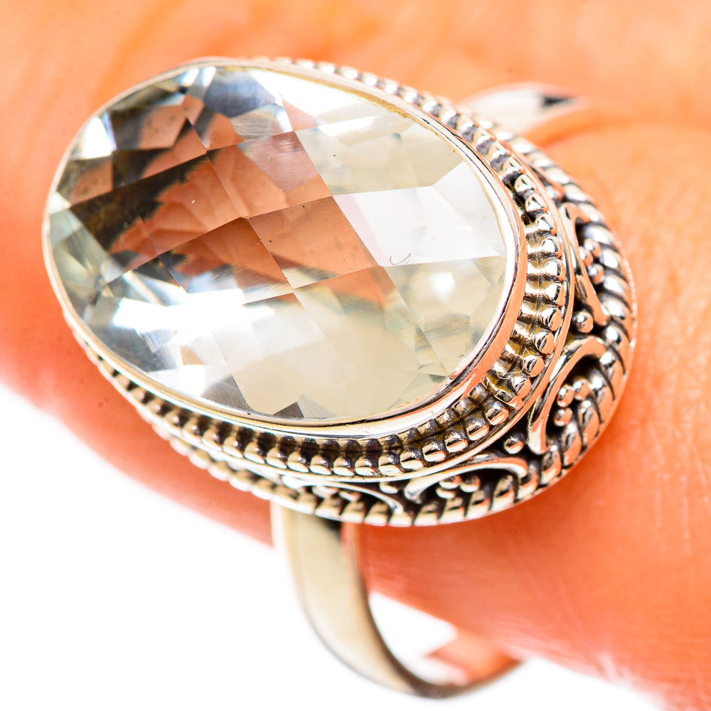 Green Amethyst Rings handcrafted by Anasilvercos - RING124269