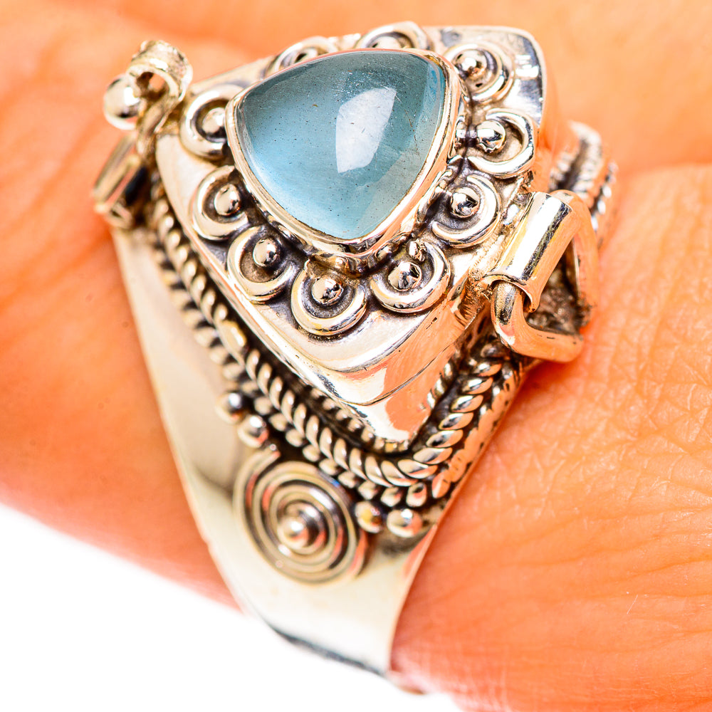 Aquamarine Rings handcrafted by Anasilvercos - RING124295