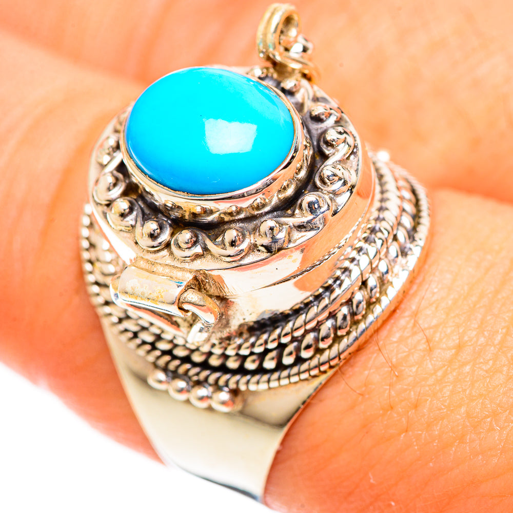 Sleeping Beauty Turquoise Rings handcrafted by Anasilvercos - RING124302