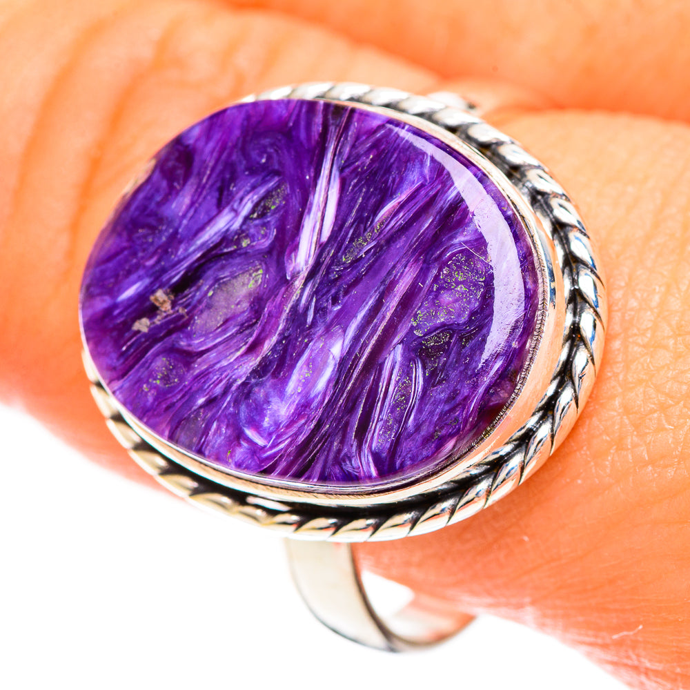 Charoite Rings handcrafted by Anasilvercos - RING124309