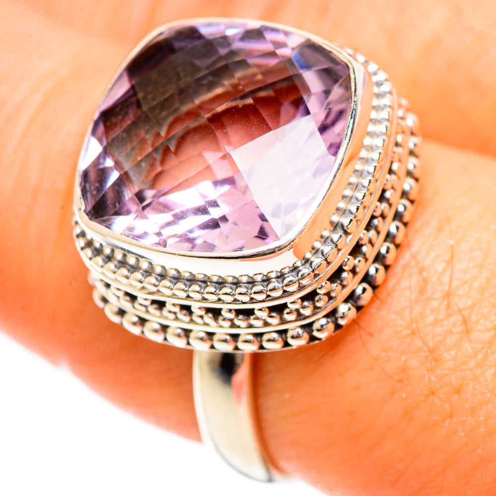 Kunzite Rings handcrafted by Anasilvercos - RING124324