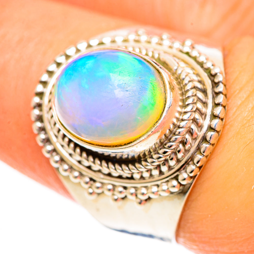 Ethiopian Opal Rings handcrafted by Anasilvercos - RING124328