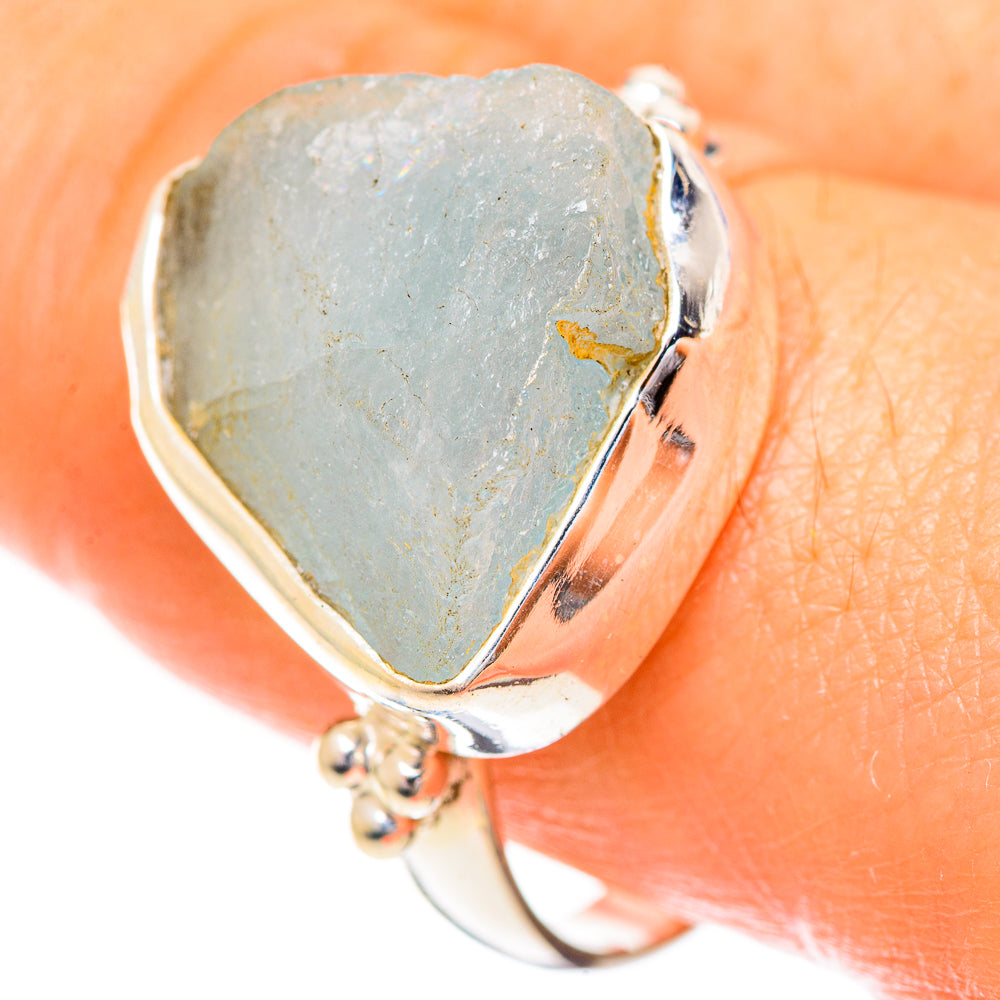 Aquamarine Rings handcrafted by Anasilvercos - RING124339