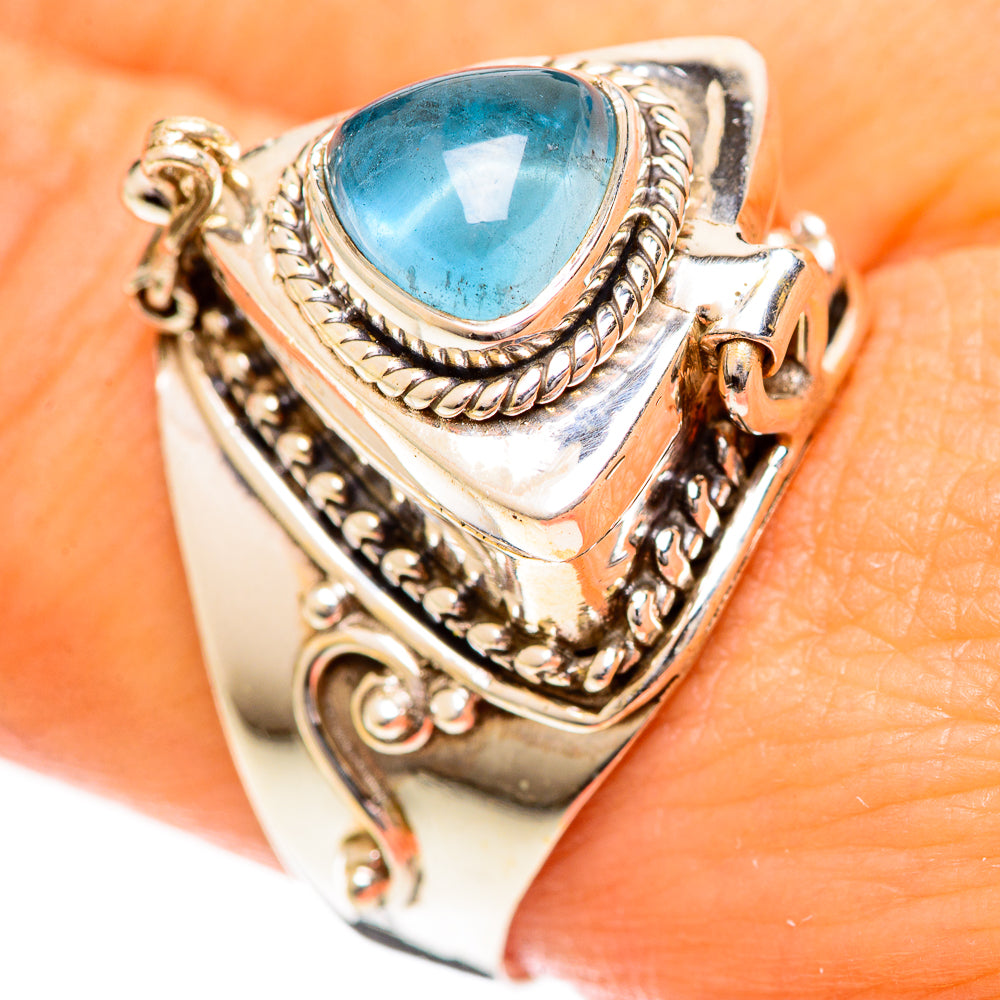 Aquamarine Rings handcrafted by Anasilvercos - RING124352