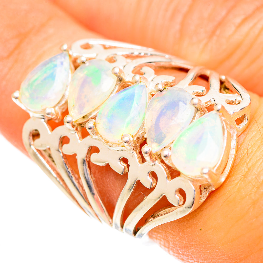 Ethiopian Opal Rings handcrafted by Anasilvercos - RING124392