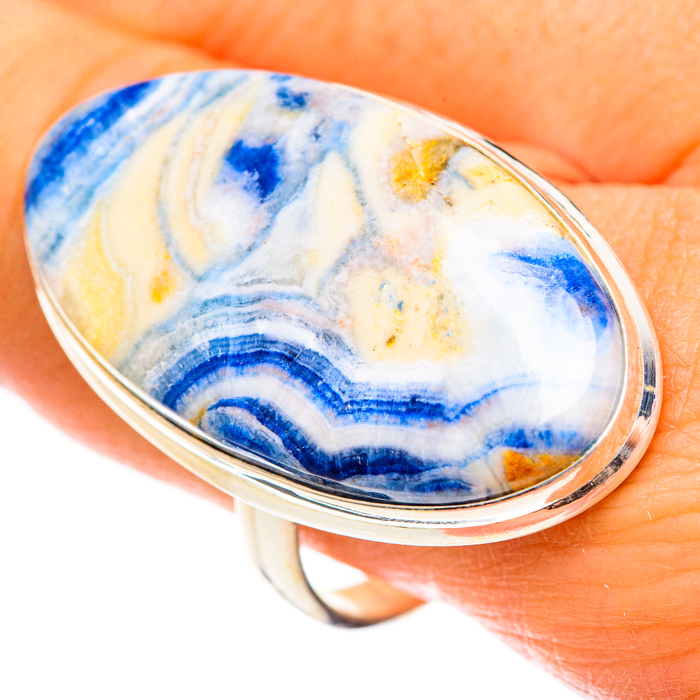 Blue Scheelite Rings handcrafted by Anasilvercos - RING124398