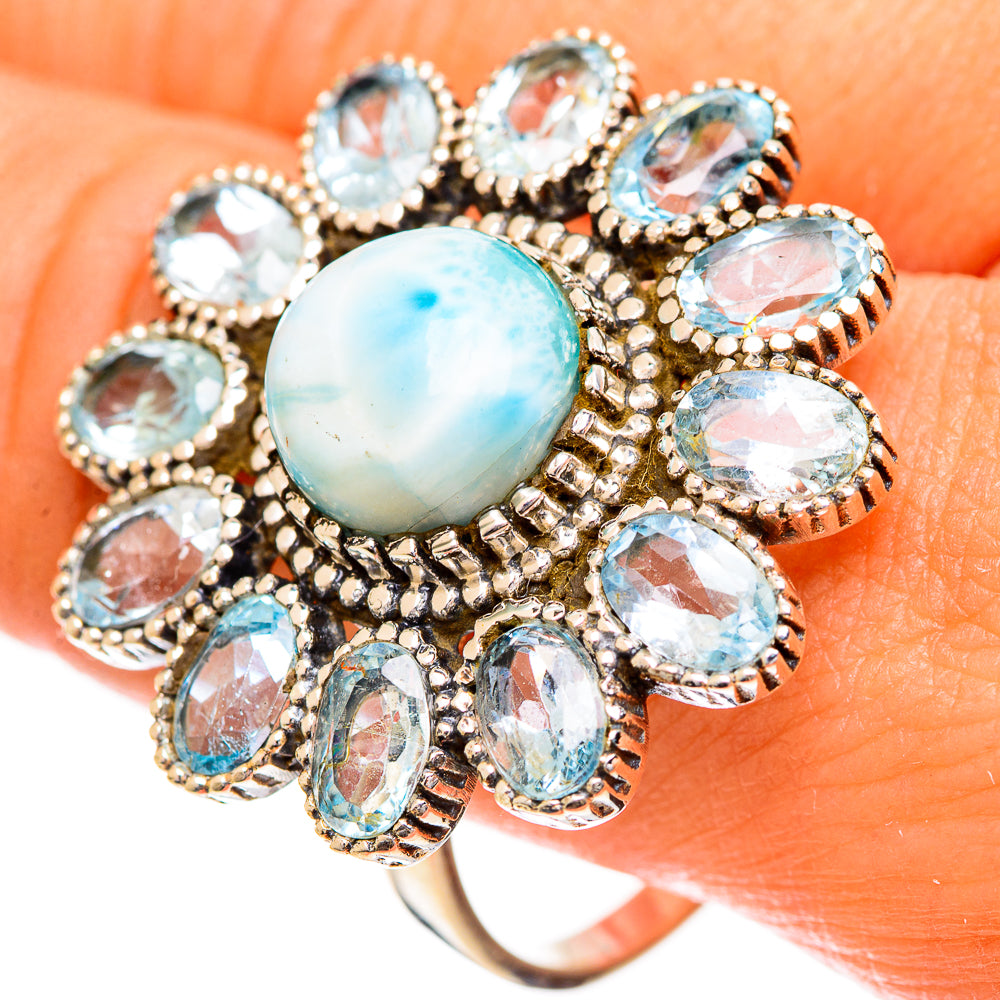 Larimar Rings handcrafted by Anasilvercos - RING124400