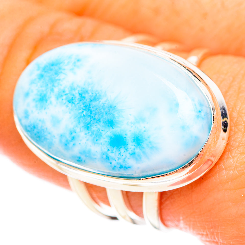 Larimar Rings handcrafted by Anasilvercos - RING124423