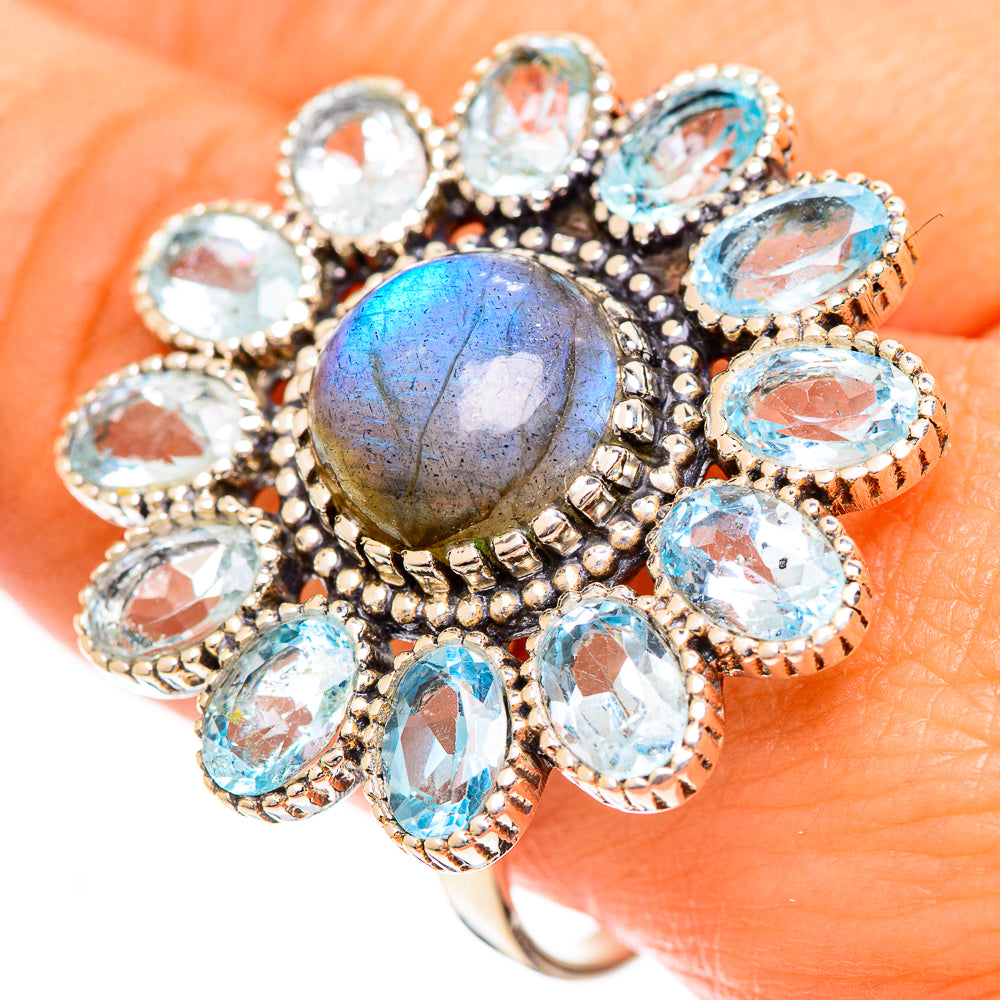 Labradorite Rings handcrafted by Anasilvercos - RING124428