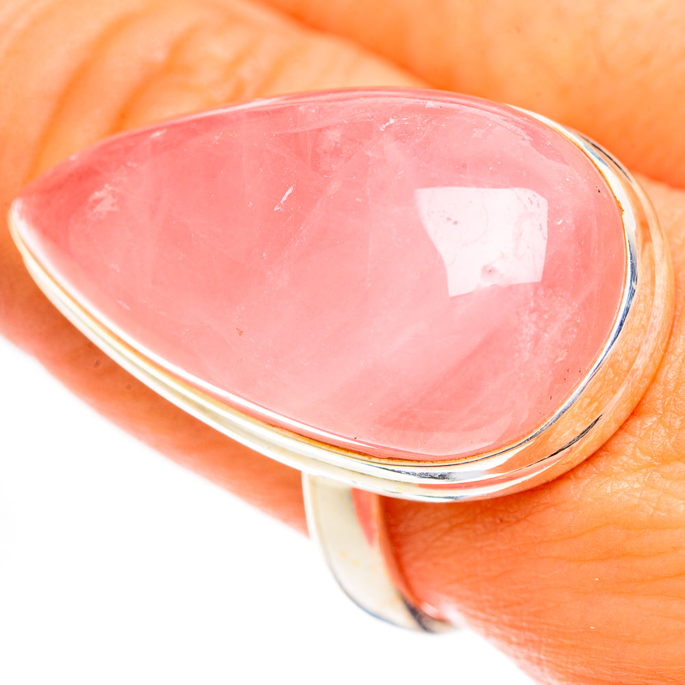 Rose Quartz Rings handcrafted by Anasilvercos - RING124434