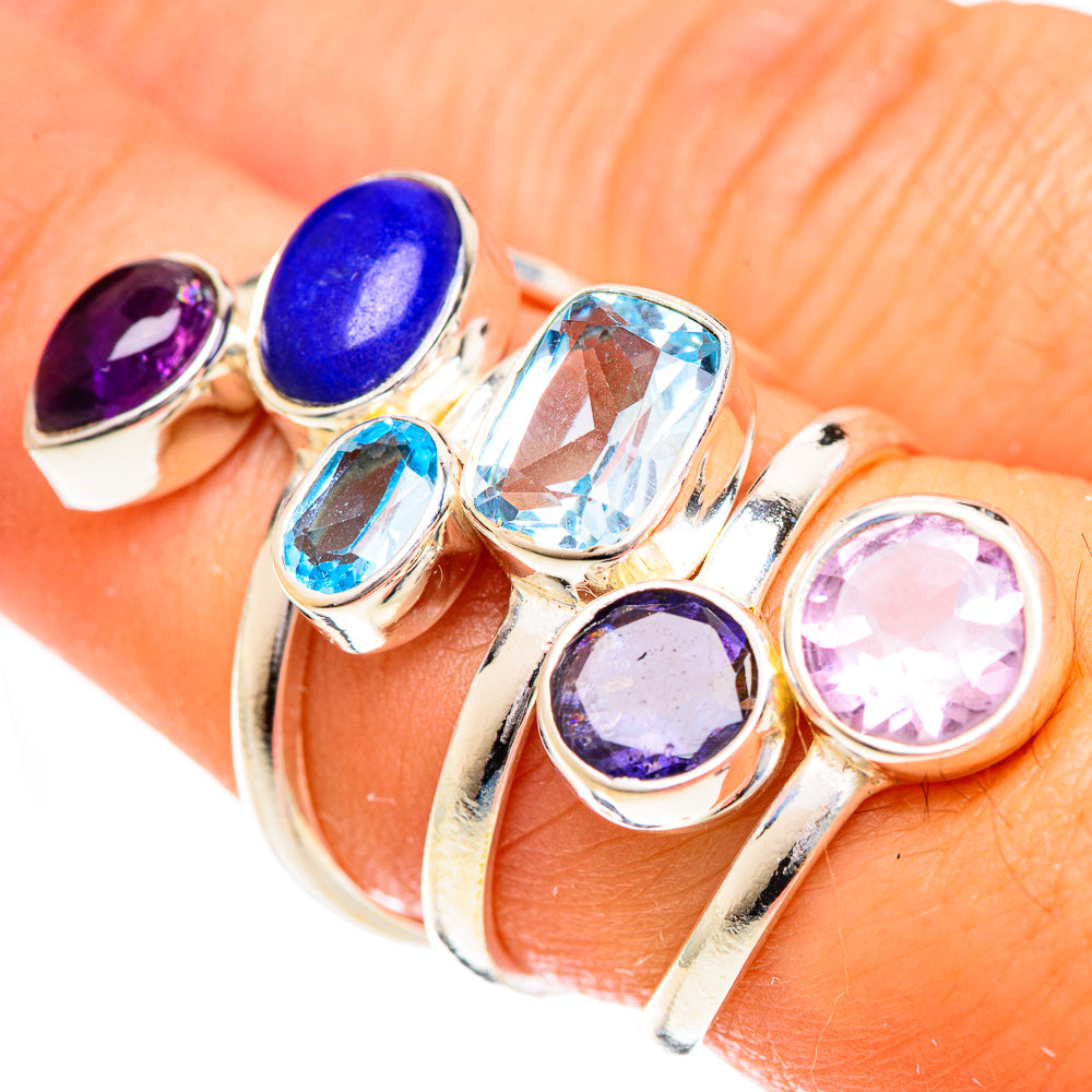 Swiss Blue Topaz Rings handcrafted by Anasilvercos - RING124460