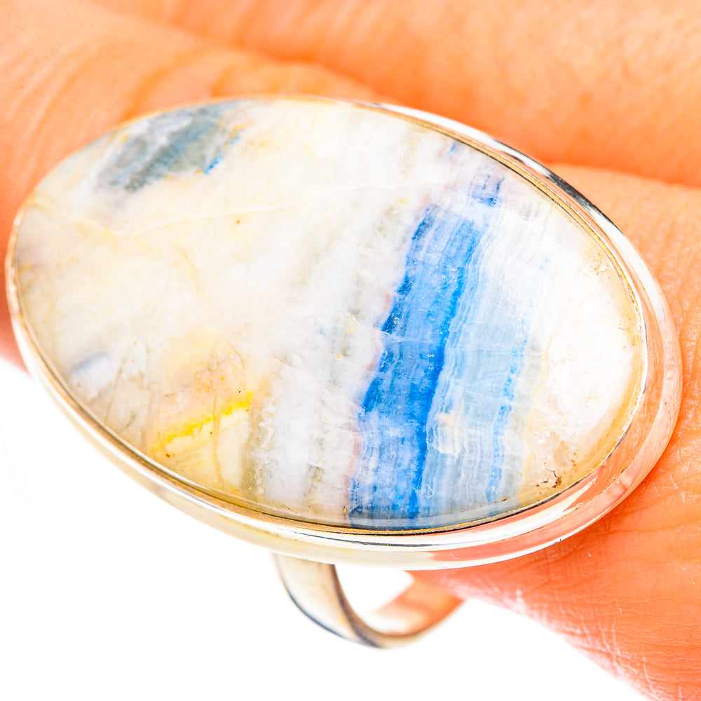 Blue Scheelite Rings handcrafted by Anasilvercos - RING124474