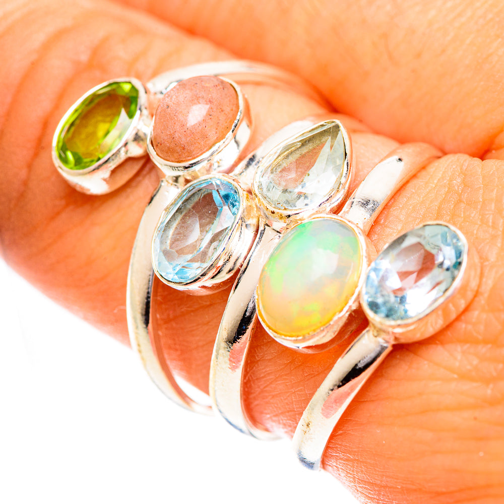 Ethiopian Opal Rings handcrafted by Anasilvercos - RING124481