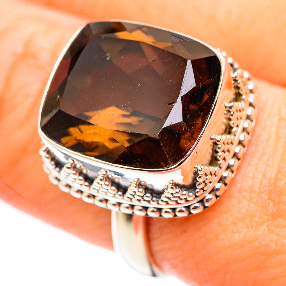 Smoky Quartz Rings handcrafted by Anasilvercos - RING124511
