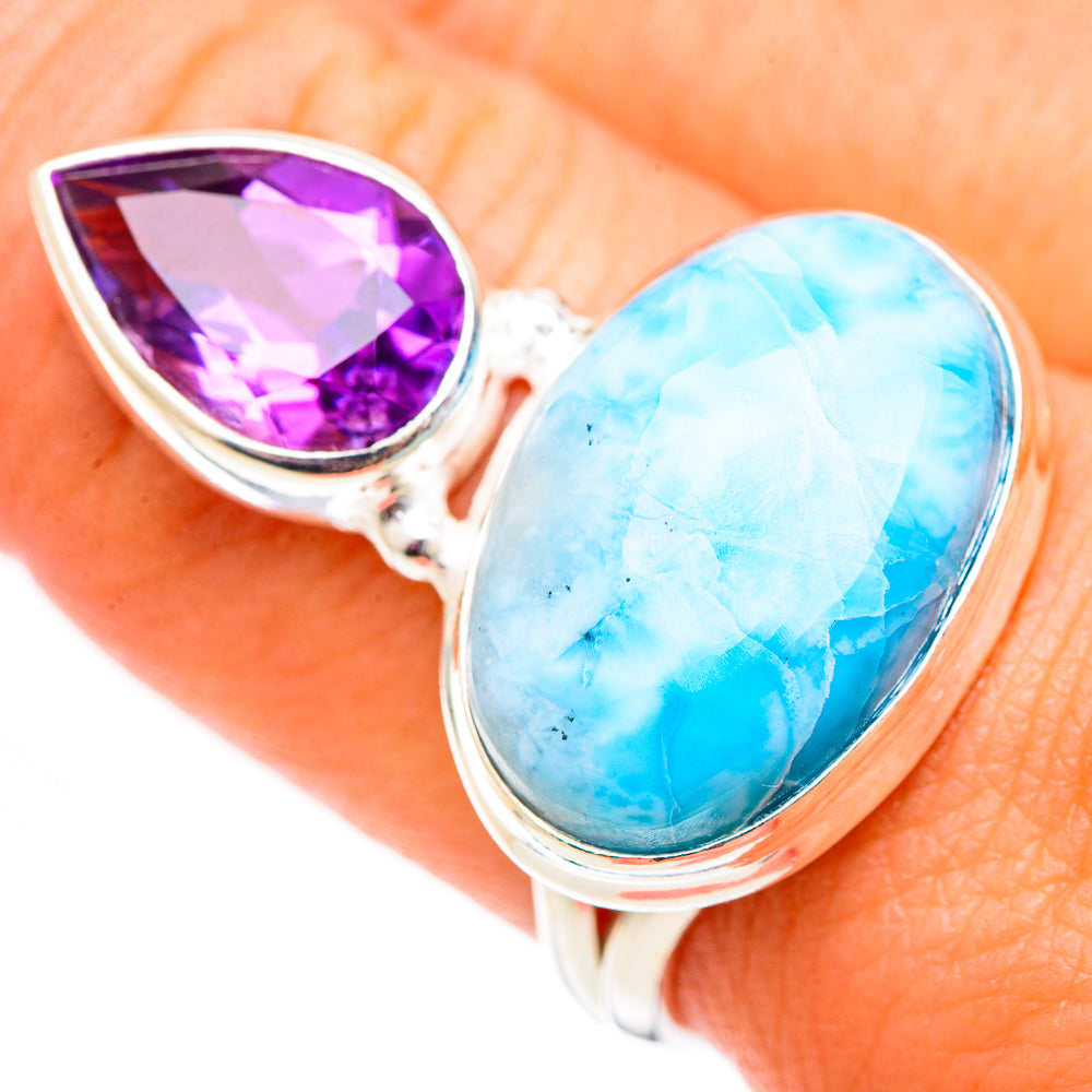 Larimar Rings handcrafted by Anasilvercos - RING124547