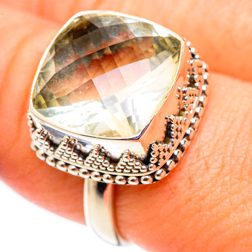 Green Amethyst Rings handcrafted by Anasilvercos - RING124550