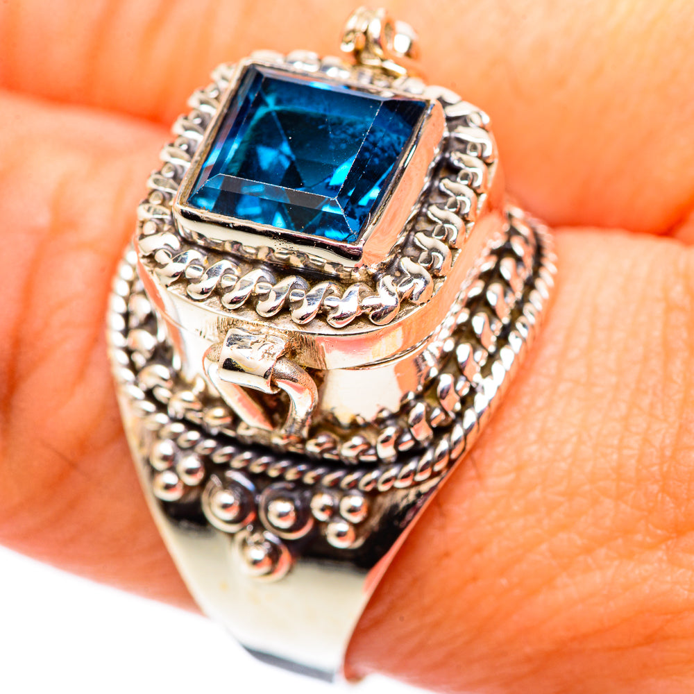 Swiss Blue Topaz Rings handcrafted by Anasilvercos - RING124554