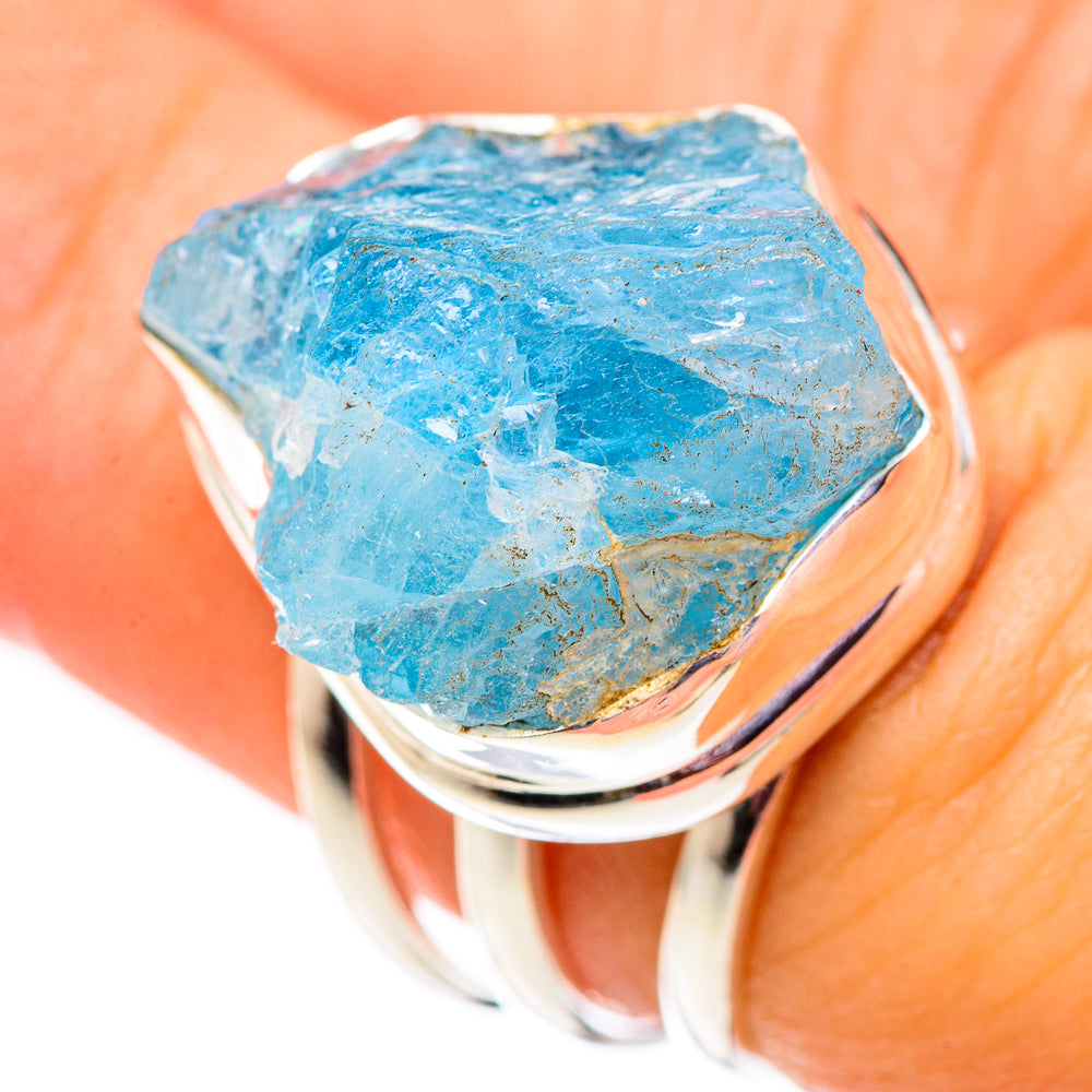 Aquamarine Rings handcrafted by Anasilvercos - RING124558