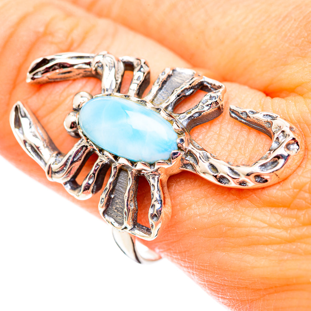 Larimar Rings handcrafted by Anasilvercos - RING124578