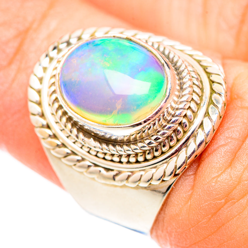 Ethiopian Opal Rings handcrafted by Anasilvercos - RING124598