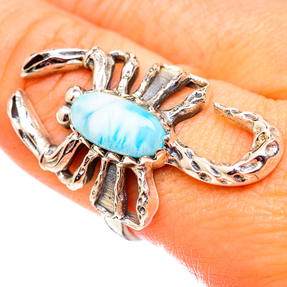Larimar Rings handcrafted by Anasilvercos - RING124600