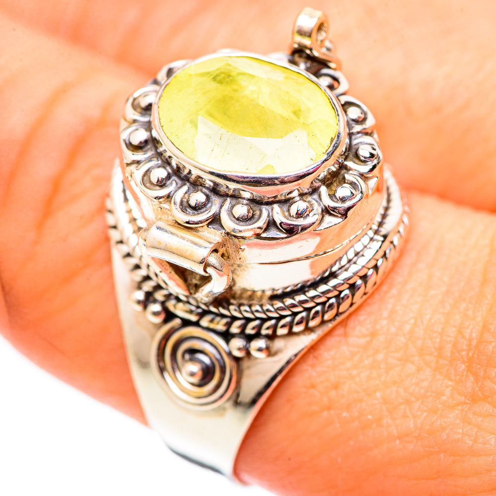 Prehnite Rings handcrafted by Anasilvercos - RING124610