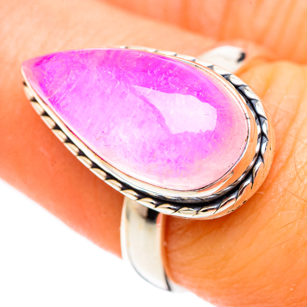 Pink Moonstone Rings handcrafted by Anasilvercos - RING124611