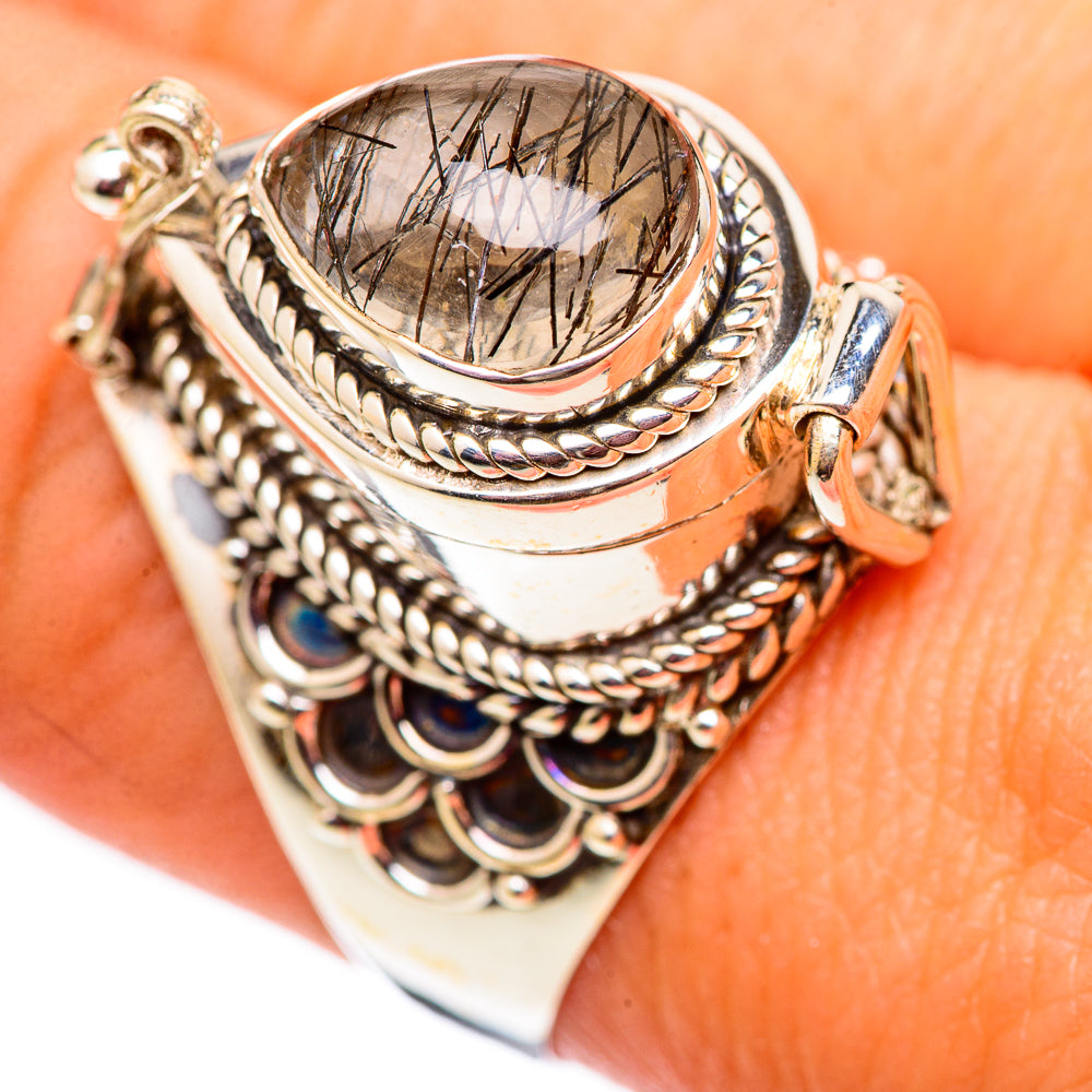 Tourmalinated Quartz Rings handcrafted by Anasilvercos - RING124616