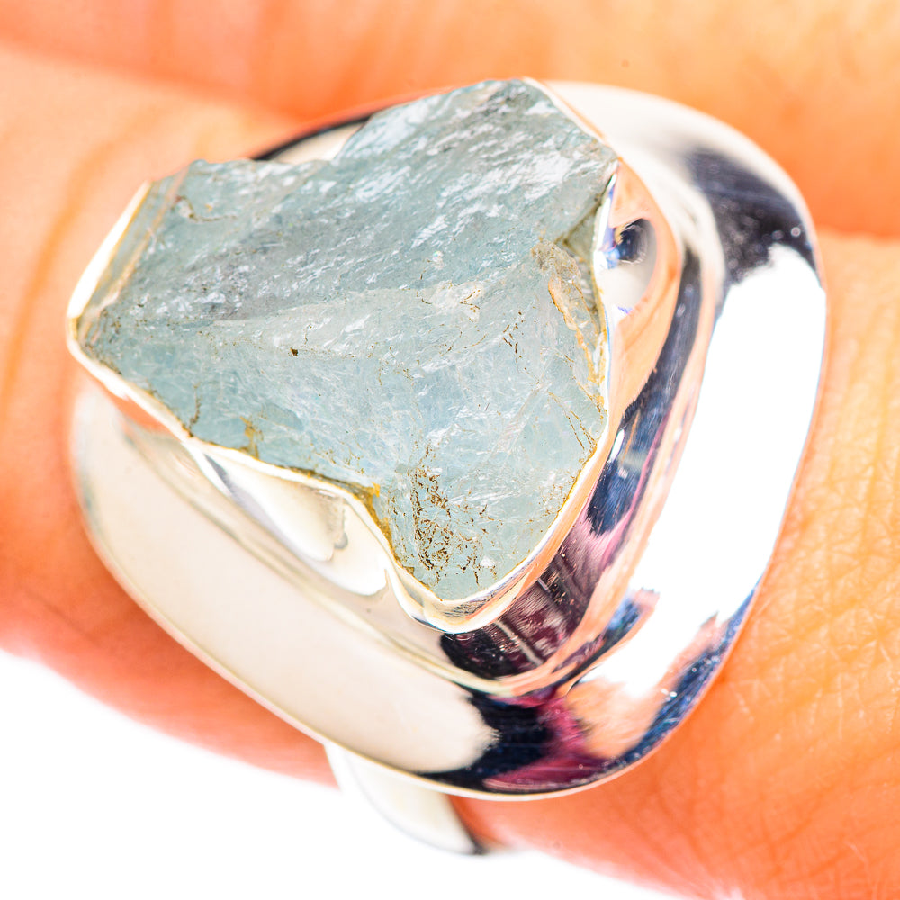 Aquamarine Rings handcrafted by Anasilvercos - RING124630
