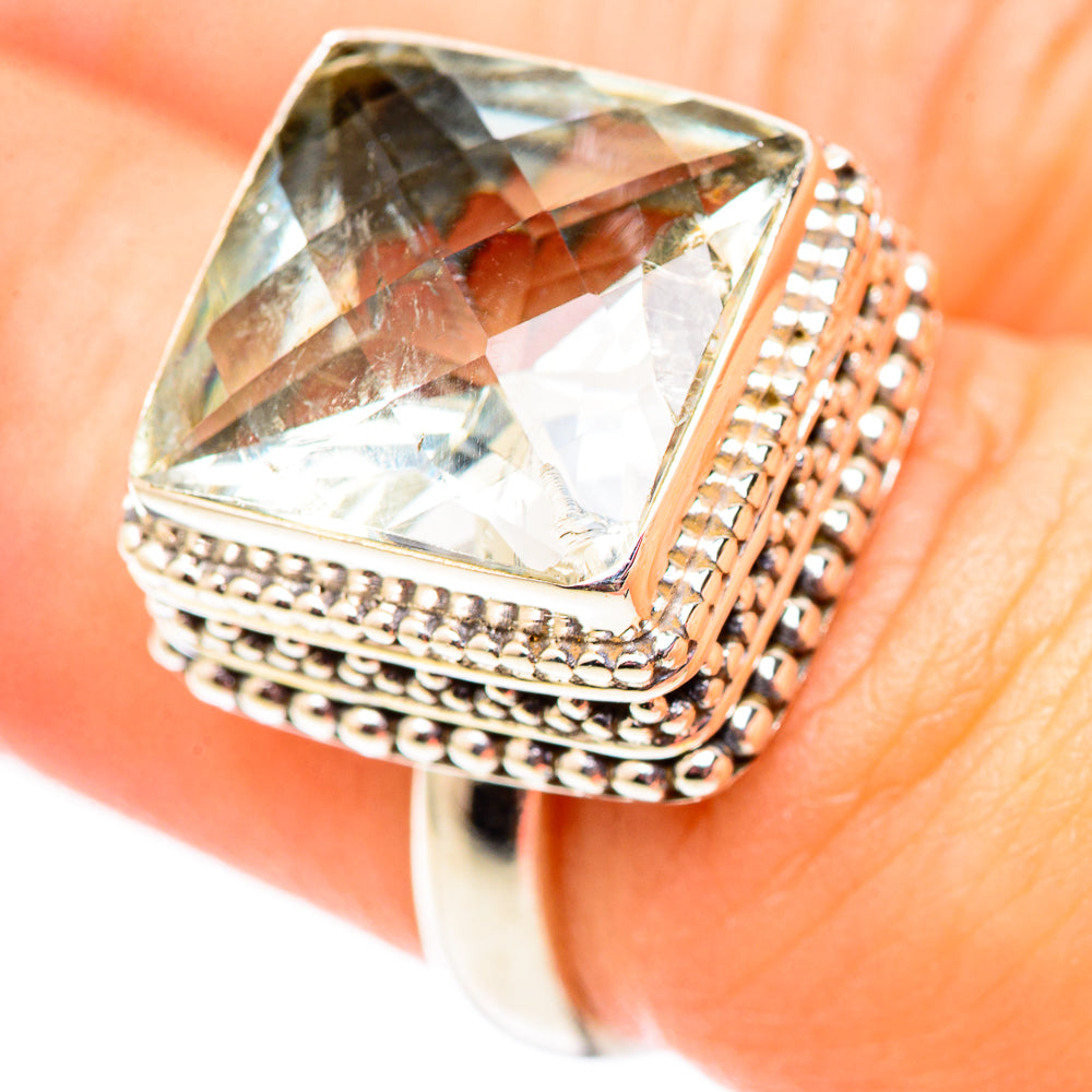 Green Amethyst Rings handcrafted by Anasilvercos - RING124631