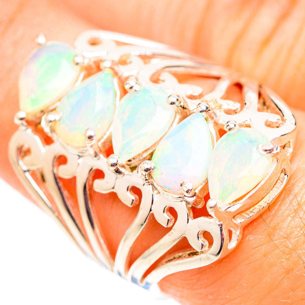 Ethiopian Opal Rings handcrafted by Anasilvercos - RING124641