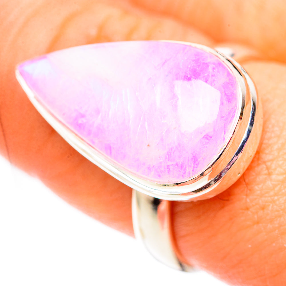 Pink Moonstone Rings handcrafted by Anasilvercos - RING124655