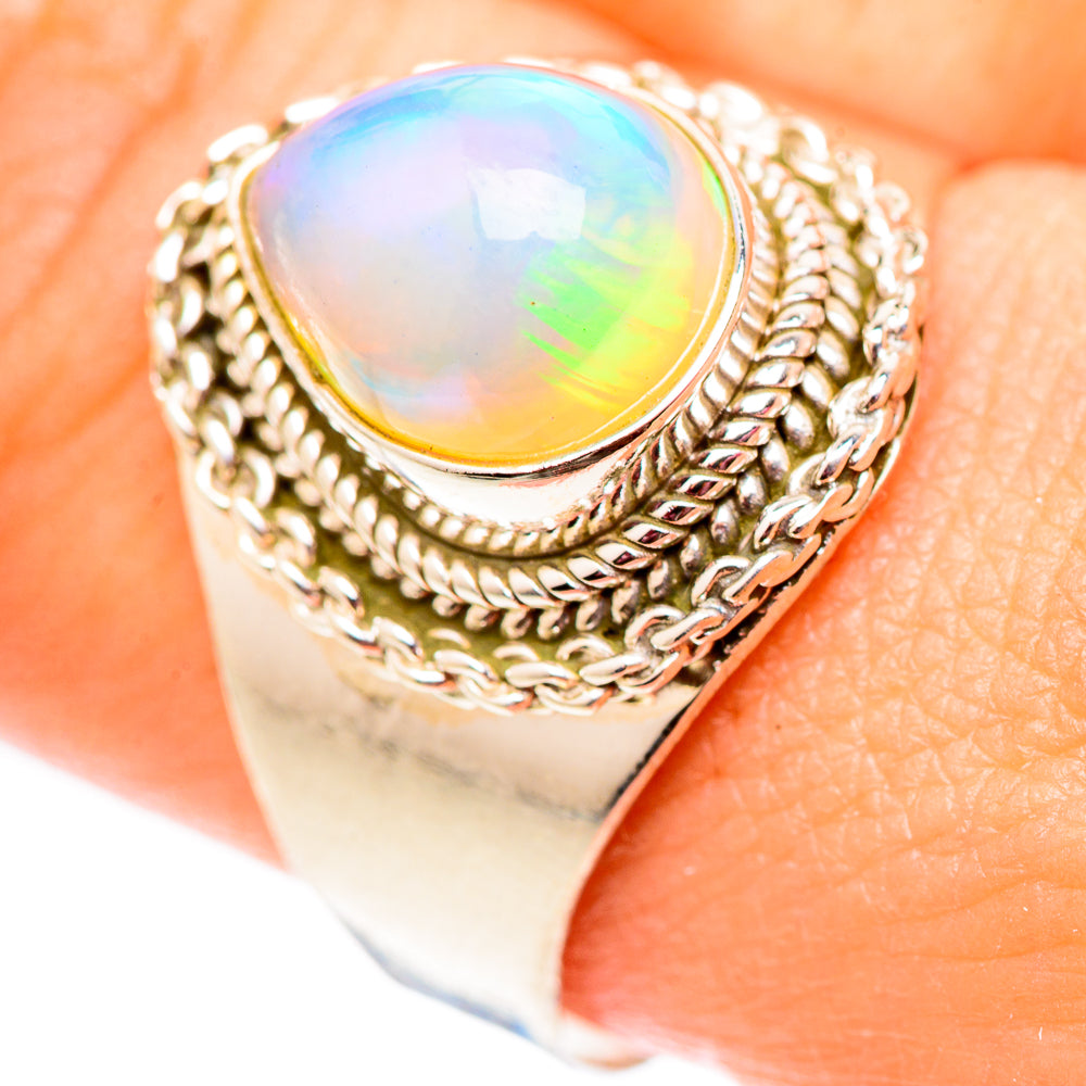Ethiopian Opal Rings handcrafted by Anasilvercos - RING124682