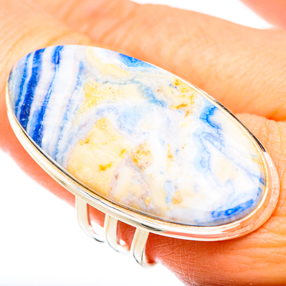 Blue Scheelite Rings handcrafted by Anasilvercos - RING124700