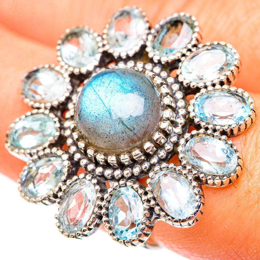 Labradorite Rings handcrafted by Anasilvercos - RING124706