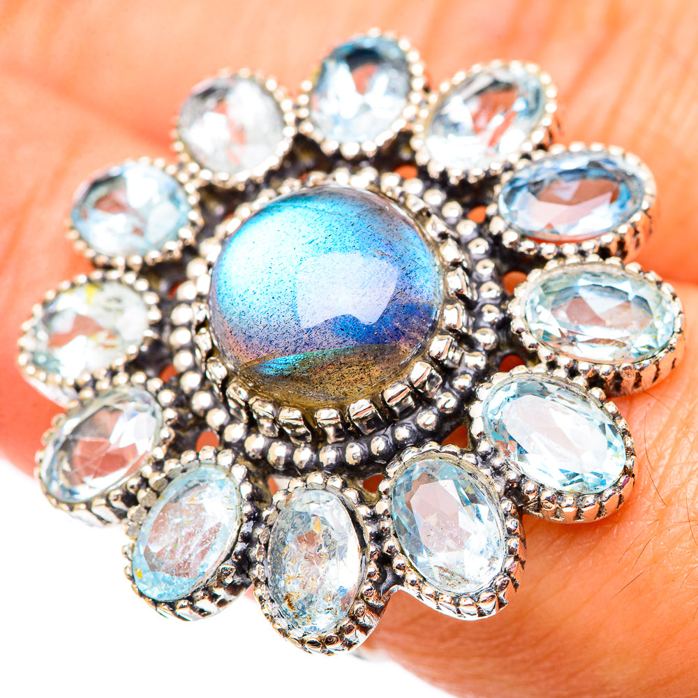 Labradorite Rings handcrafted by Anasilvercos - RING124733