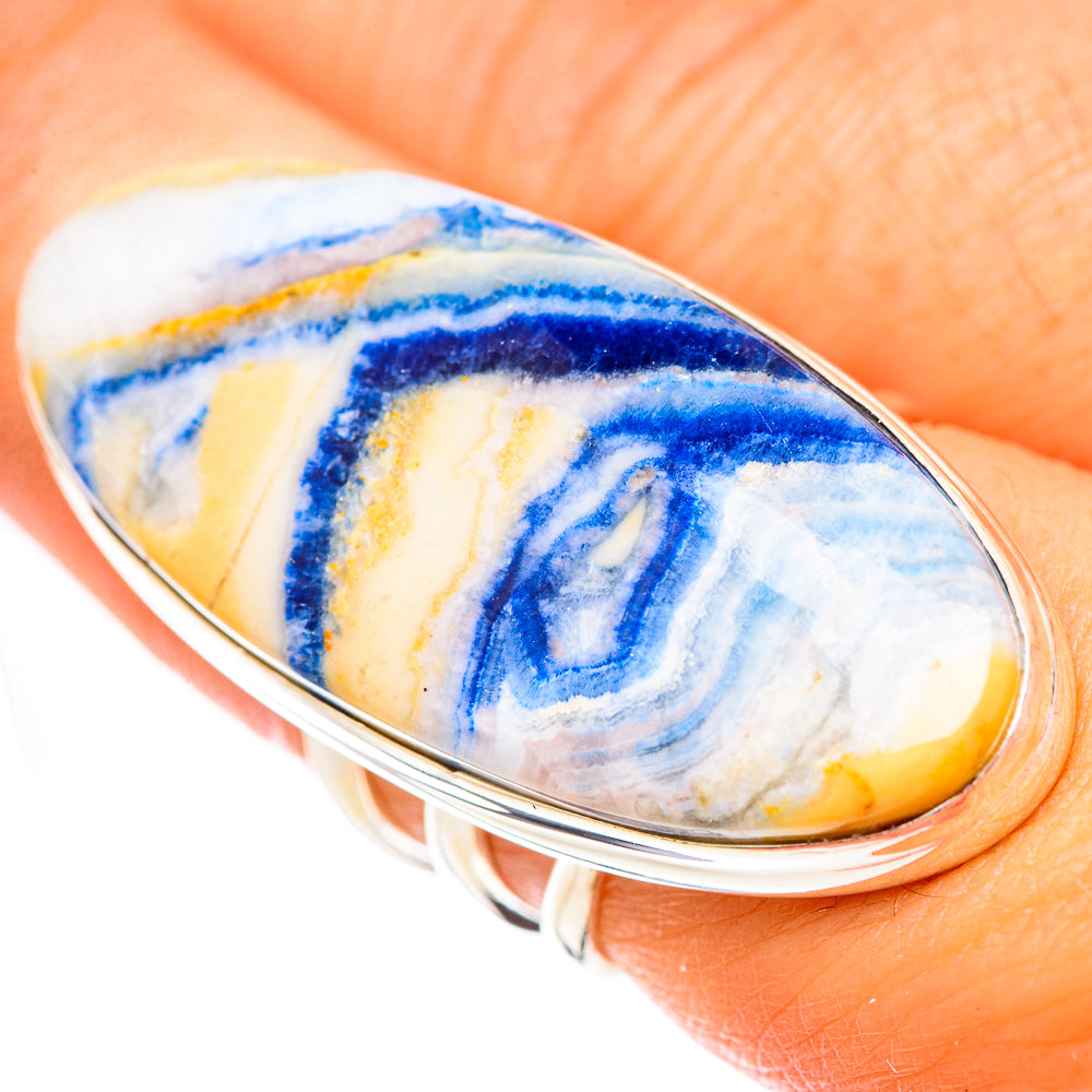 Blue Scheelite Rings handcrafted by Anasilvercos - RING124739