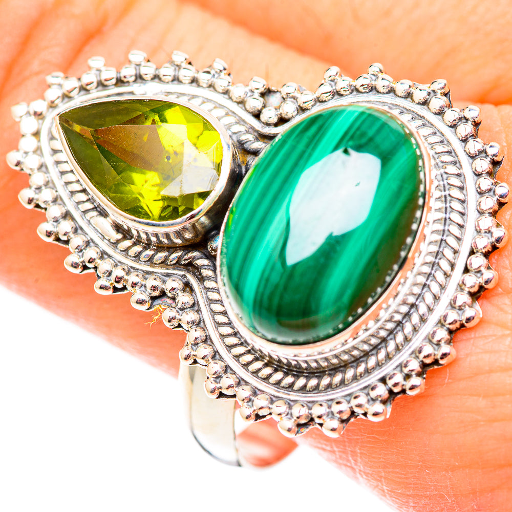 Malachite Rings handcrafted by Anasilvercos - RING124743