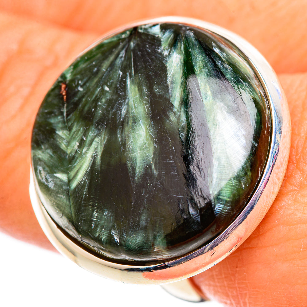 Seraphinite Rings handcrafted by Anasilvercos - RING124744