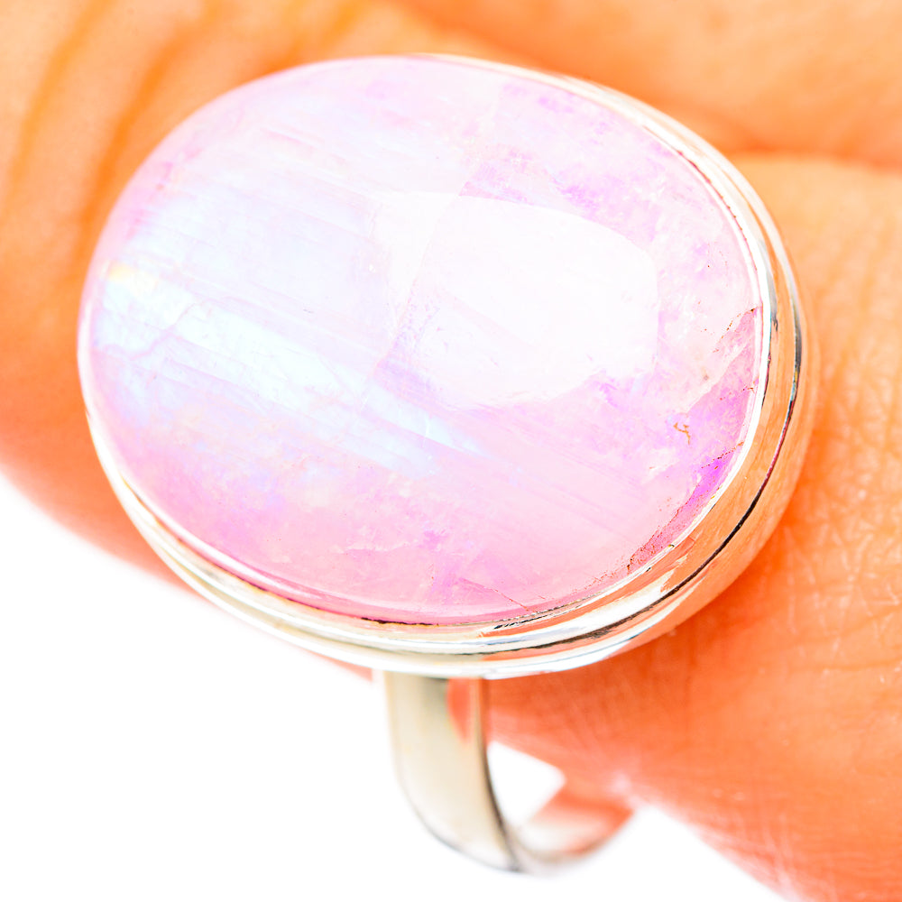 Pink Moonstone Rings handcrafted by Anasilvercos - RING124747