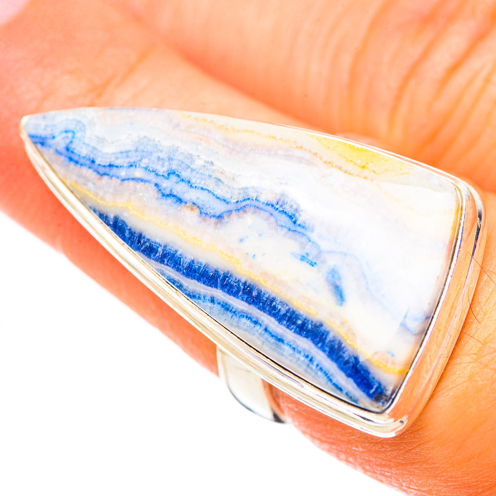 Blue Scheelite Rings handcrafted by Anasilvercos - RING124760