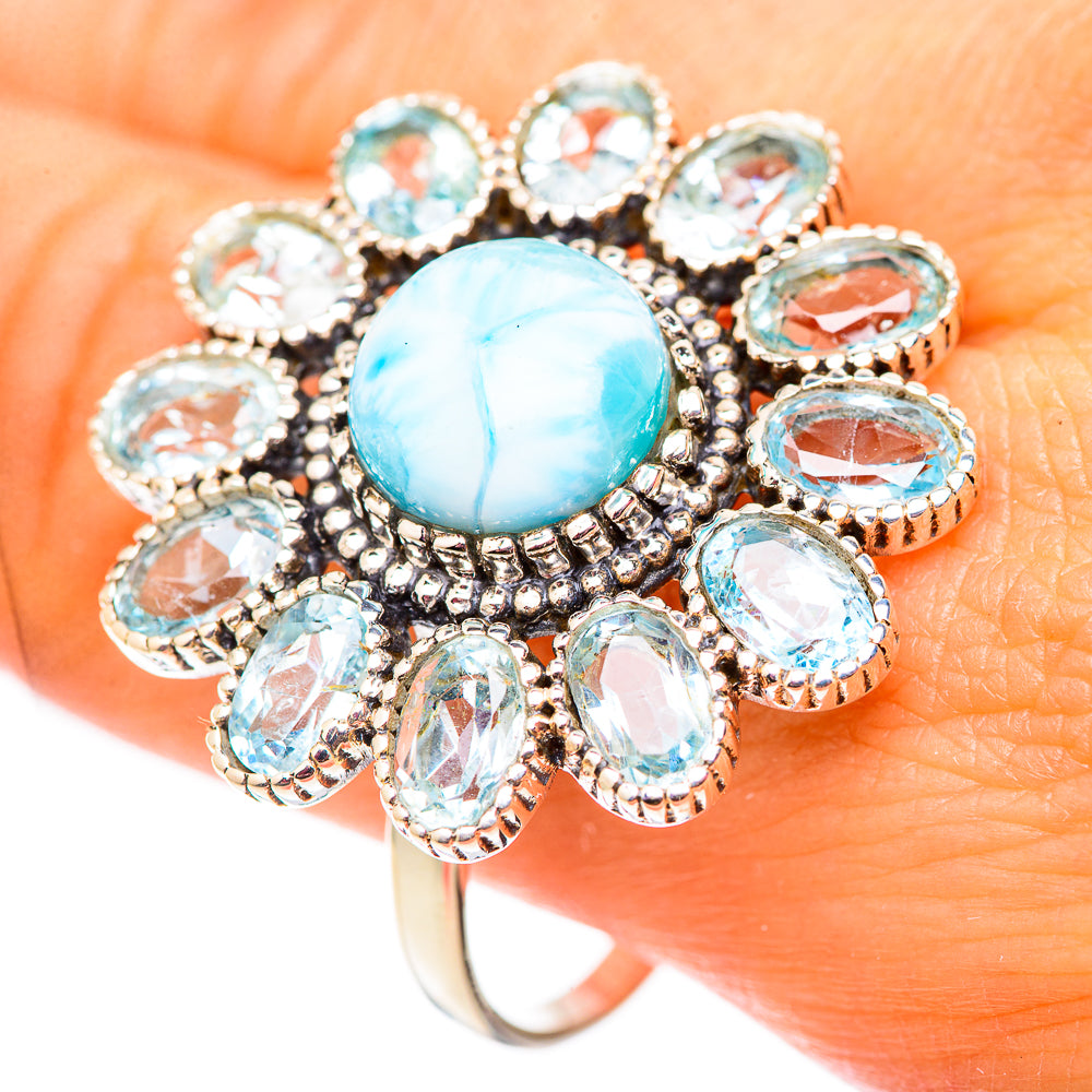 Larimar Rings handcrafted by Anasilvercos - RING124762