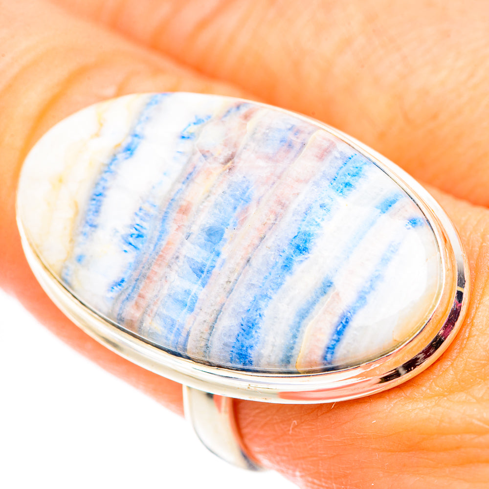 Blue Scheelite Rings handcrafted by Anasilvercos - RING124763