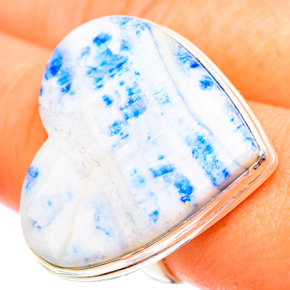 Blue Scheelite Rings handcrafted by Anasilvercos - RING124768