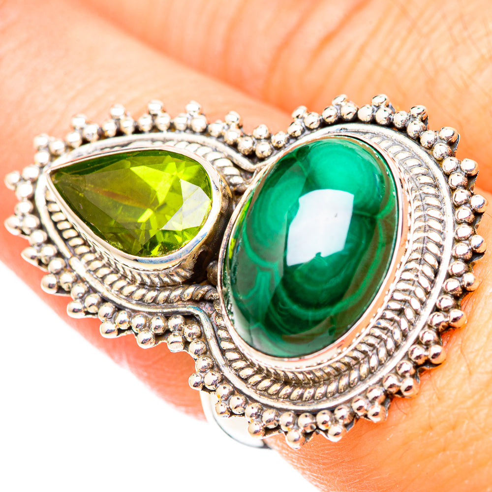 Malachite Rings handcrafted by Anasilvercos - RING124773