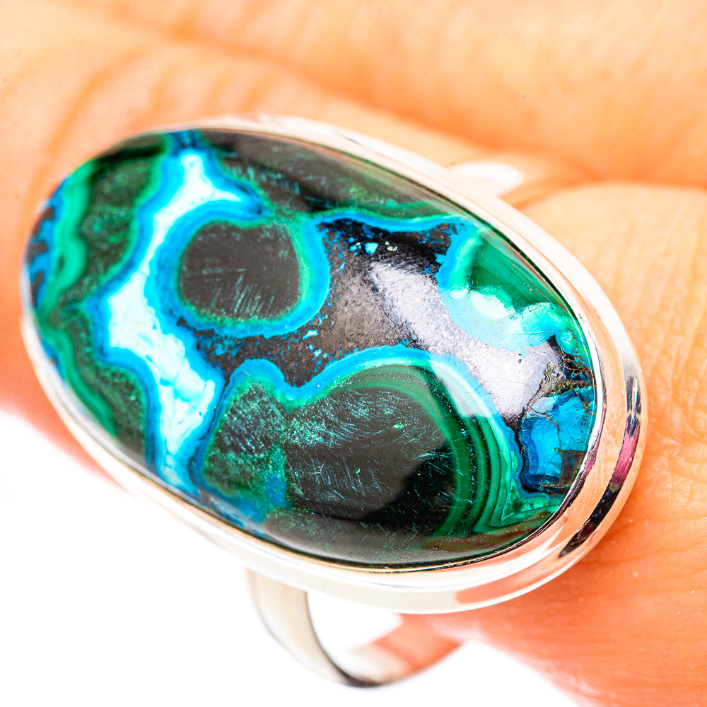 Malachite In Chrysocolla Rings handcrafted by Anasilvercos - RING124774